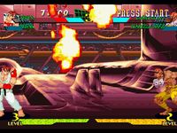 une photo d'Ã©cran de Marvel Super Heroes VS Street Fighter sur Sony Playstation